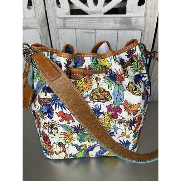 New! Disney Parks Dooney and Bourke The Jungle Book Drawstring Bucket Bag - Picture 3 of 6